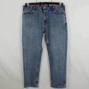 Berne FR Men's Size 42x32 Blue Denim Flame Resistant Straight Leg Jeans